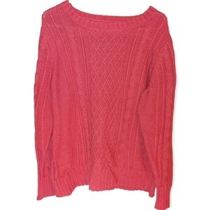 Old Navy Women's Red Knit Long Sleeve Shirt Size XXL
